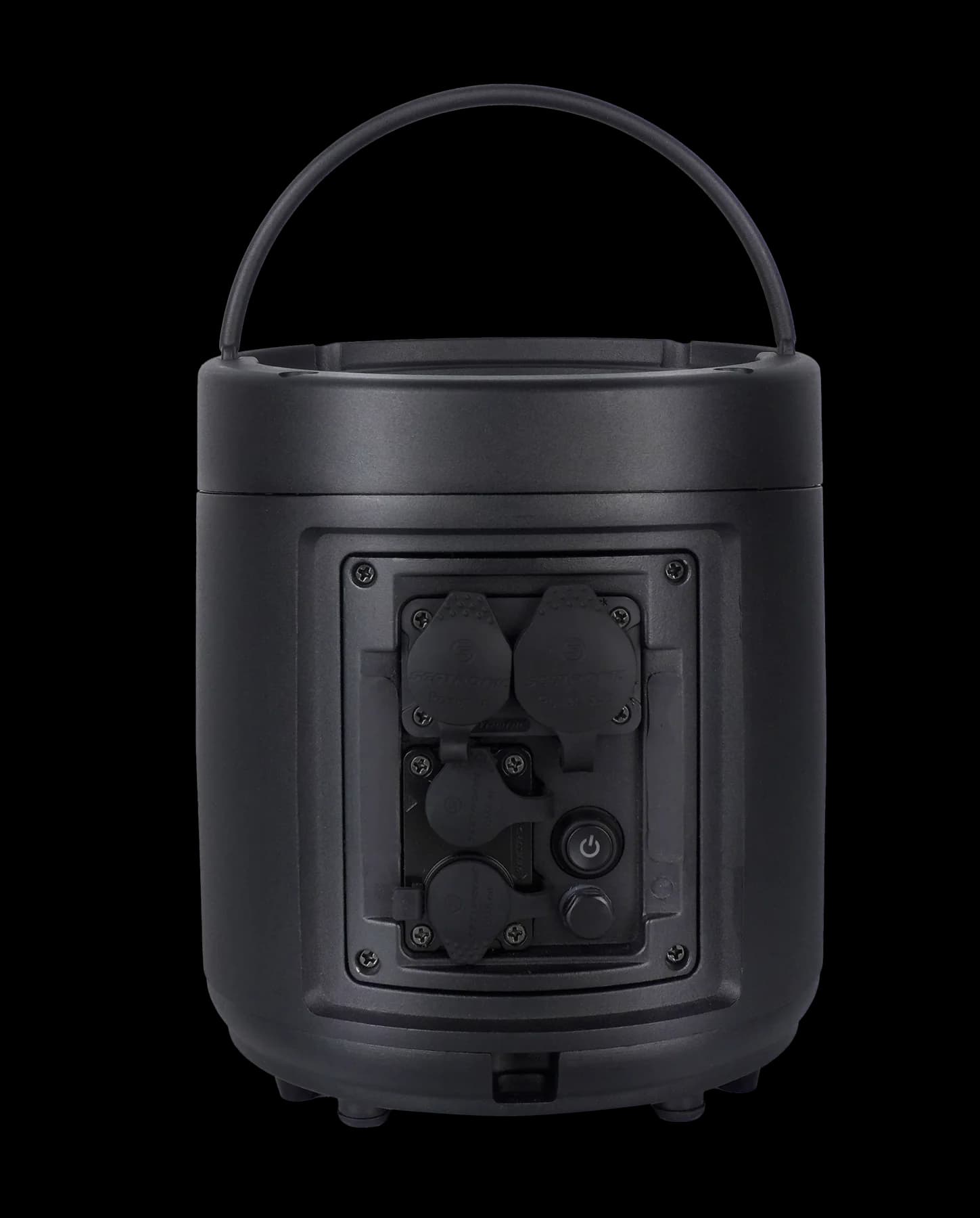 Protected power and DMX connections on the LumiUp Aqua P4RX
