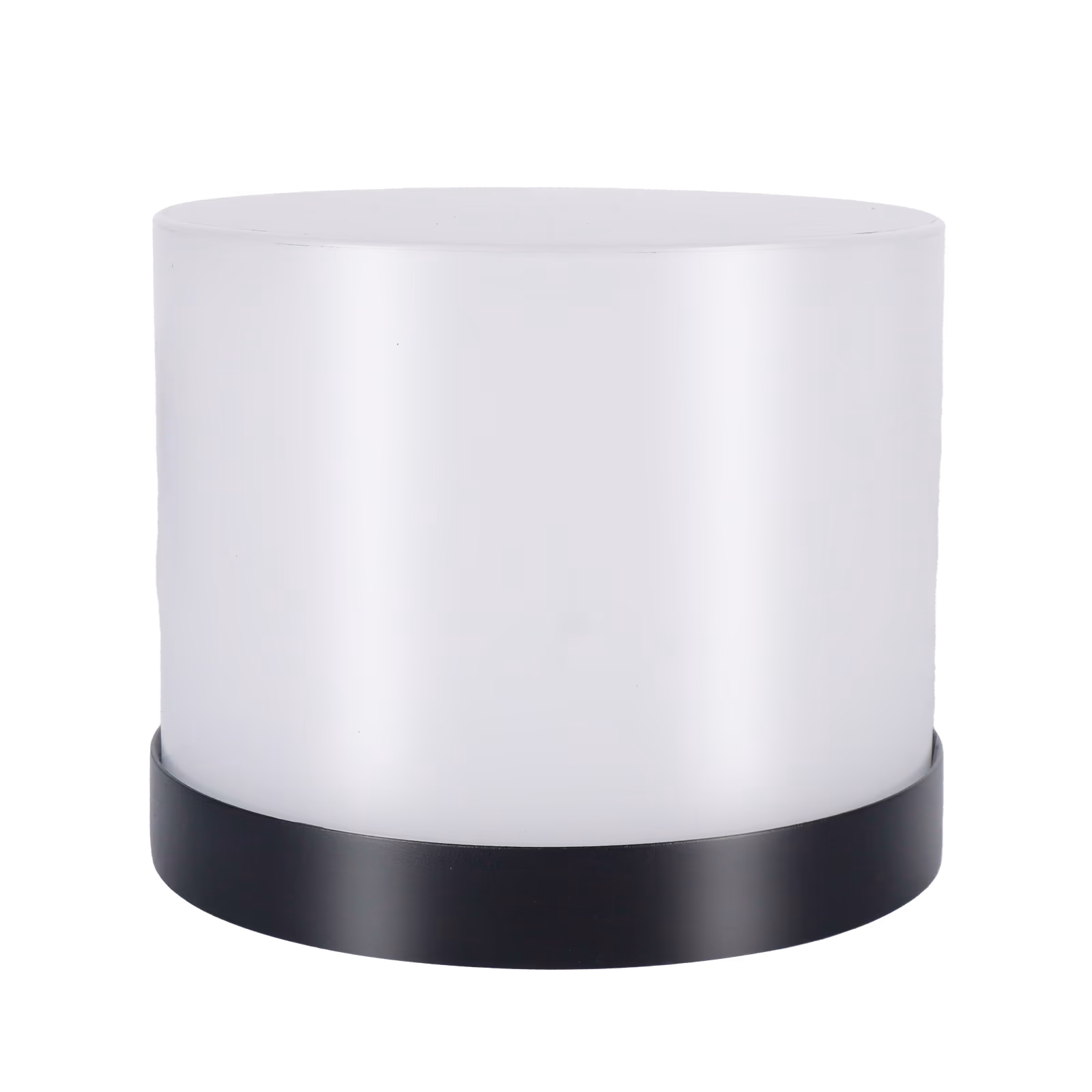 Opal white LU-AQP6-Tube diffuser accessory with black mounting ring