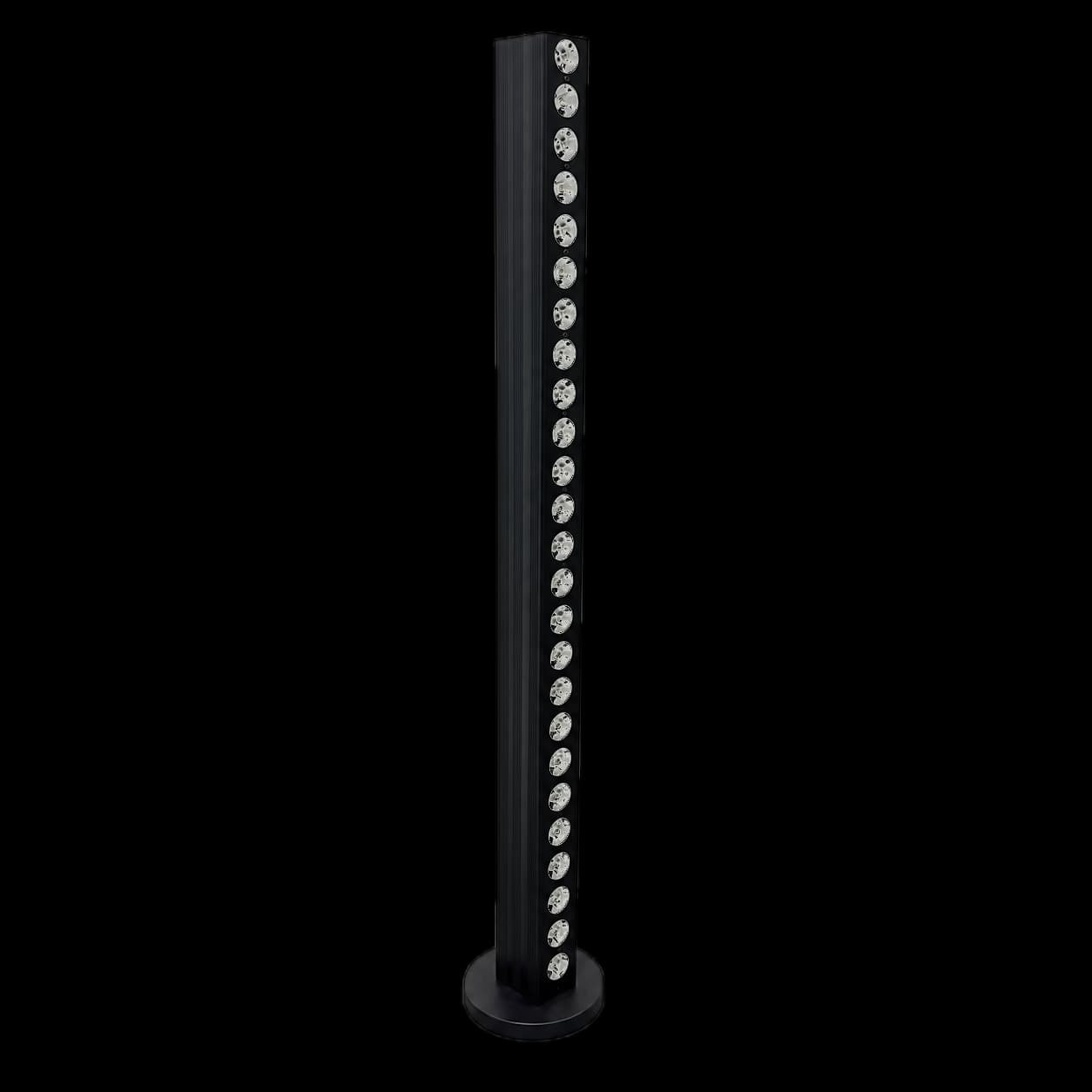 Front view of the LumiUp Flex W24 Pro standing vertically on its circular floor base