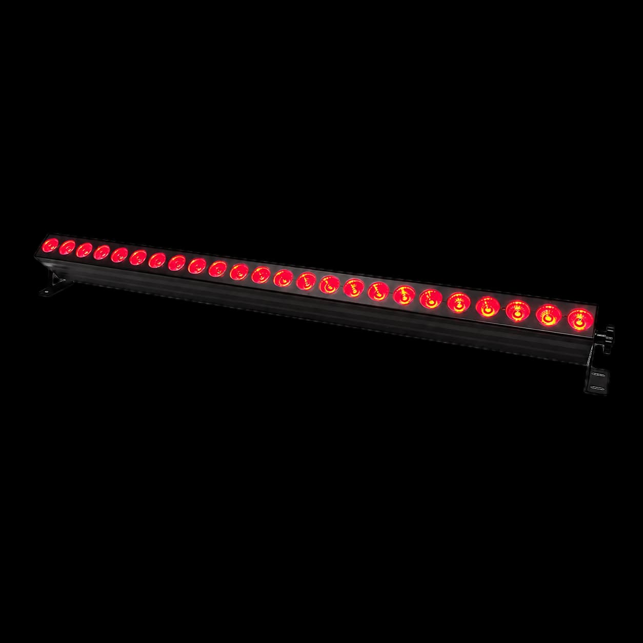 LumiUp Flex W24 Pro producing red output for an indoor stage