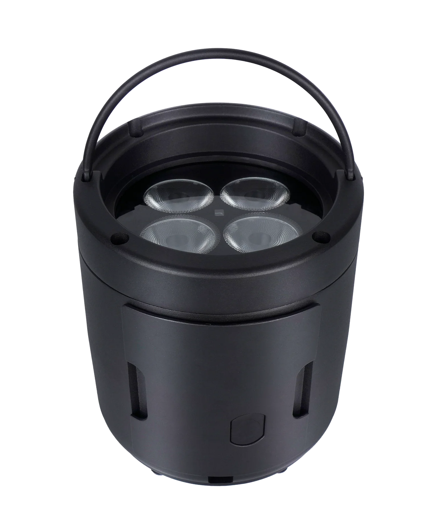 Front view of the round LumiUp Aqua P4RX with four unlit lenses