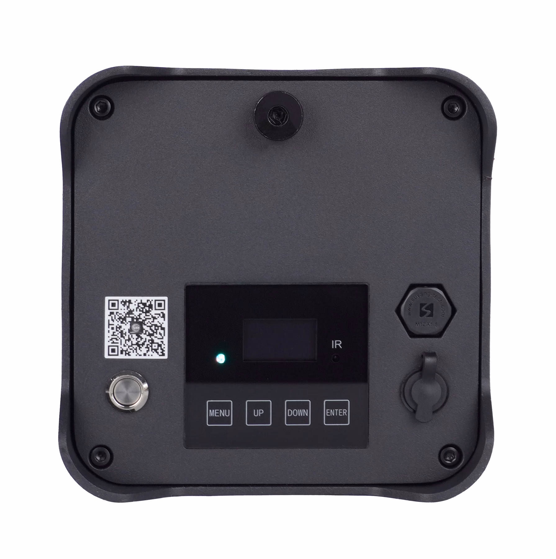 Rear OLED touchscreen, infrared receiver and protected connections on the LumiUp Aqua P4X