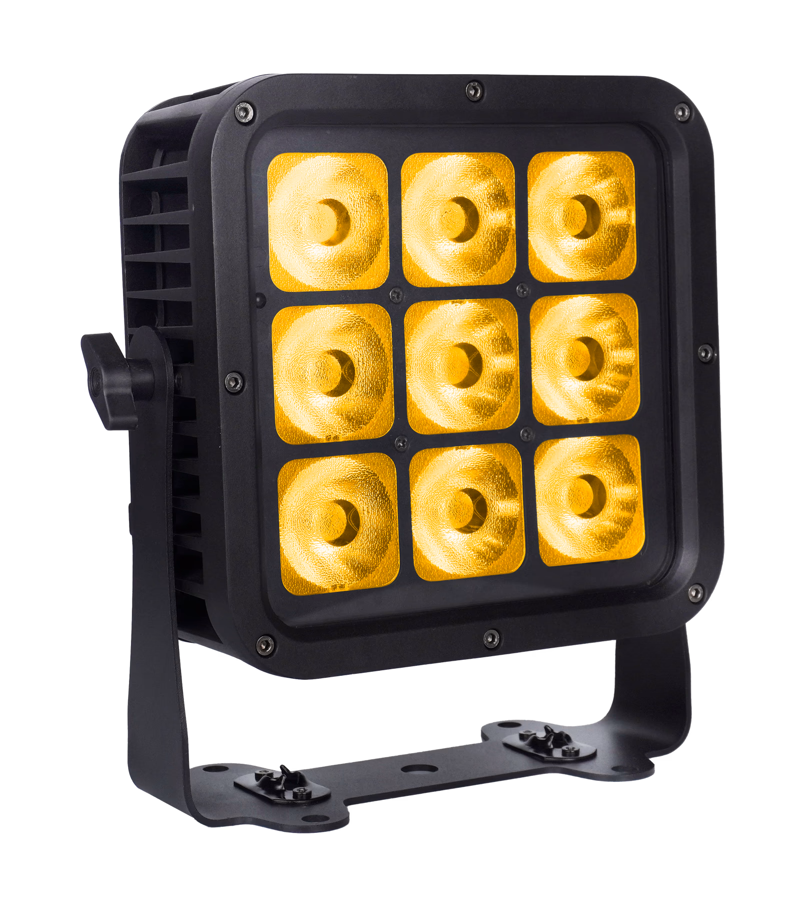 LumiUp Aqua P9 LU-AQP9 battery LED PAR with nine amber illuminated lenses