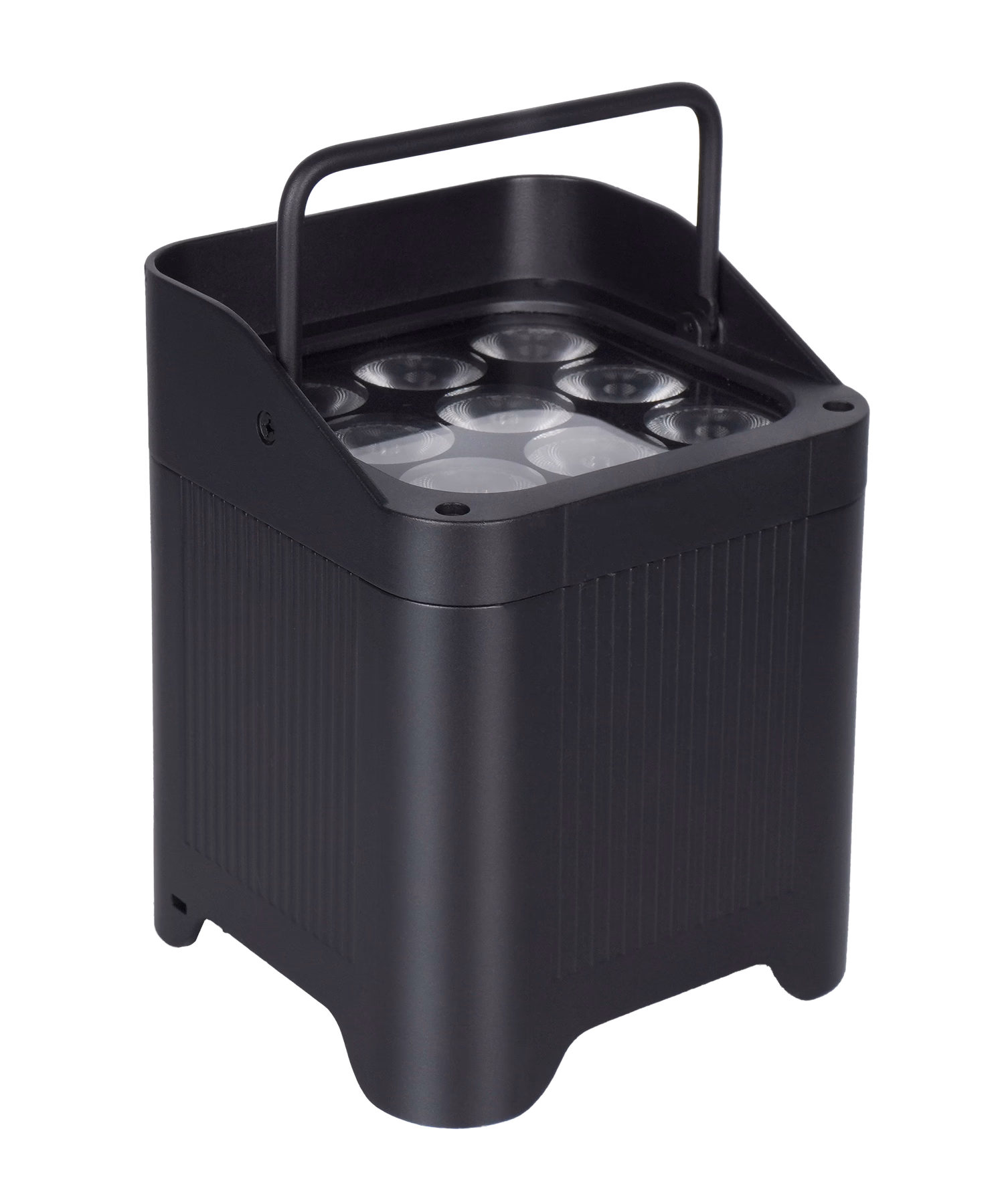 Front three-quarter view of the LumiUp Aqua P9X with its lenses unlit