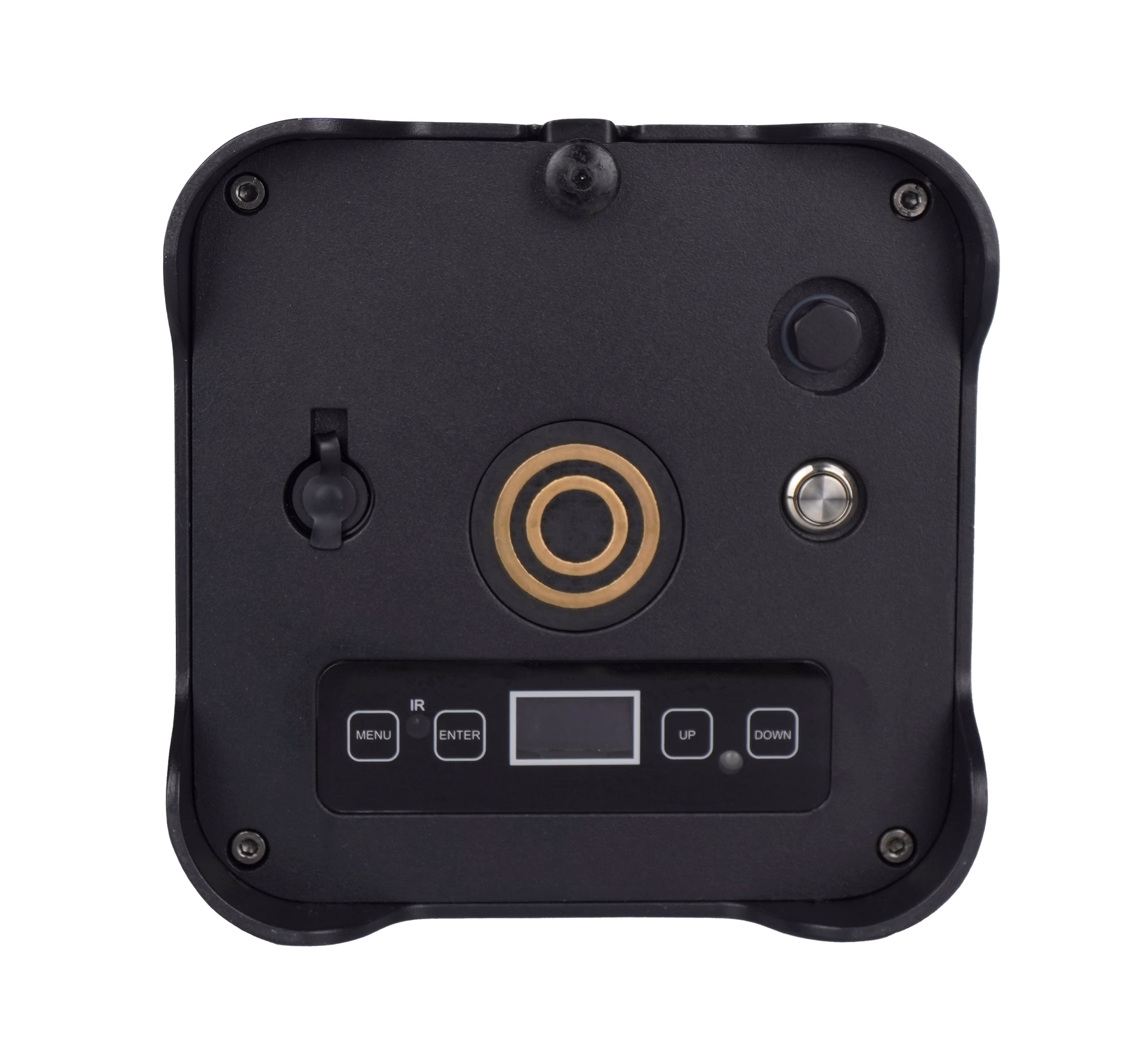 Underside OLED control panel, buttons and charging interface on the LumiUp Aqua P9X