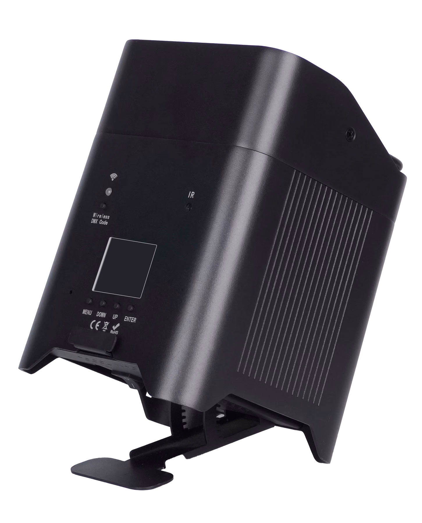 Rear control panel, wireless DMX indicator and infrared receiver on LumiUp Core P6