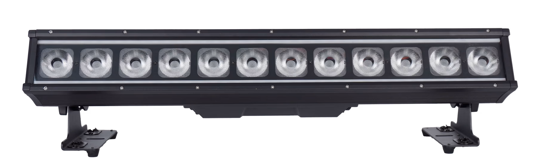 Straight front view of the LumiUp Flex W12 Pro twelve-lens optical array