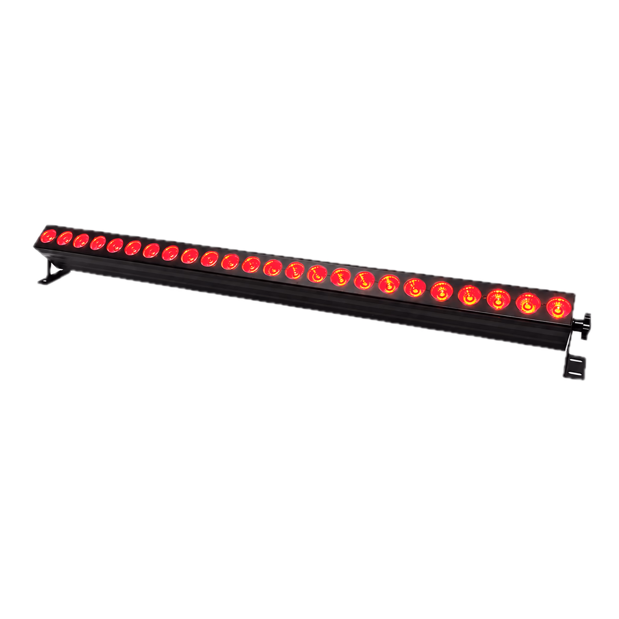 LumiUp Flex W24 Pro producing red output for an indoor stage